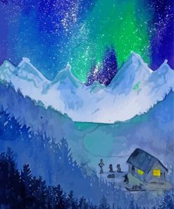 Illustration Alaska Artwork Paint By Number