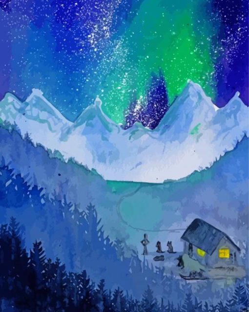 Illustration Alaska Artwork Paint By Number