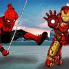 Iron Man And Spider Man Marvel Superheroes Paint By Numbers