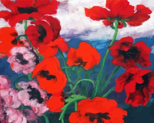 Large Poppies Emil Nolde Paint By Numbers