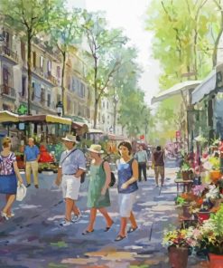 Las Ramblas Spain Paint By Number