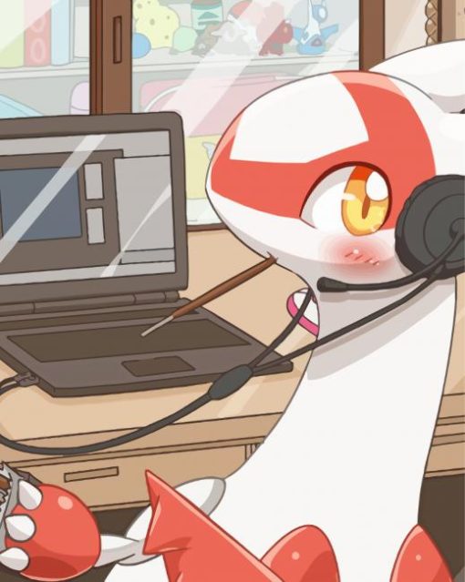 Latias With Headphones Paint By Numbers