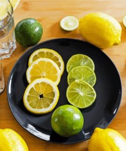 Lemons And Limes Slices Paint By Numbers