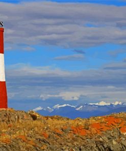 Light House In The Mountain Paint By Numbers