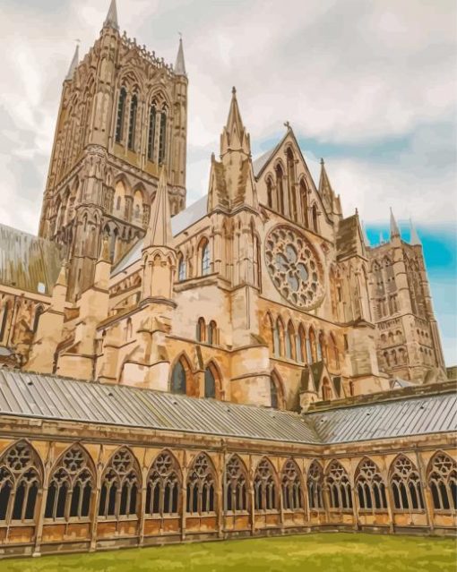 Lincoln Cathedral In England Paint By Numbers