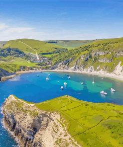 Lulworth Cove Landscape Paint By Numbers