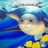 Monk seal And Fish Paint By Numbers