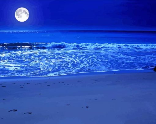 Moon And Ocean Paint By Numbers