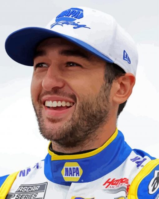 Chase Elliott Smiling Paint By Numbers