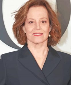 Old Actress Sigourney Weaver Paint By Numbers