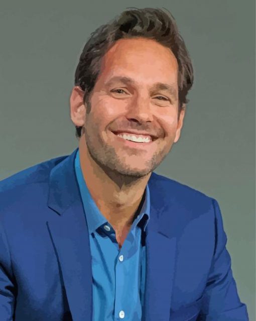 Paul Rudd Smiling Paint By Numbers