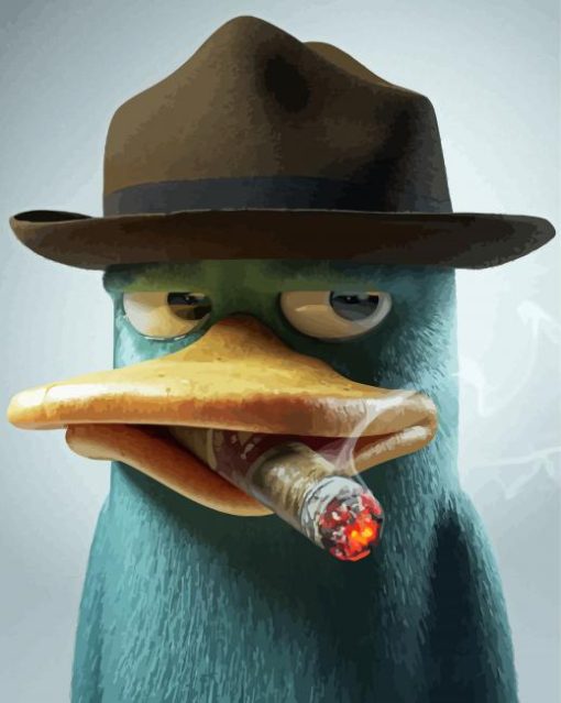 Perry The Platypus Smoking Paint By Numbers