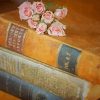 Pink Roses Bouquet On Books Paint By Numbers