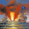 Pirate Ships In Battle War Art Paint By Numbers