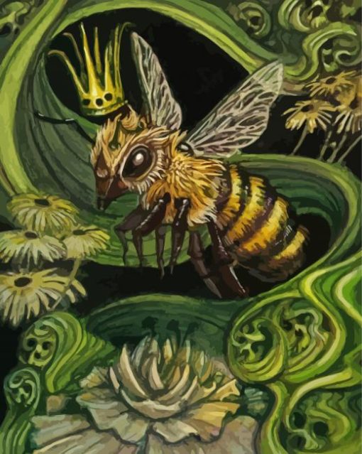 Queen Bee Insect Art Paint By Numbers