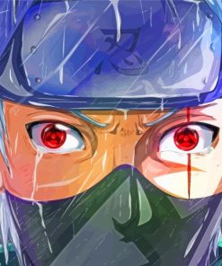 Red Eyes Kakashi Hatake Paint By Numbers