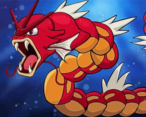 Red Gyarados Pokemon Anime Paint By Numbers