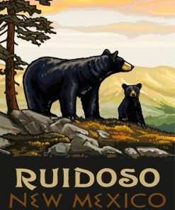 Ruidoso New Mexico Poster Paint By Numbers