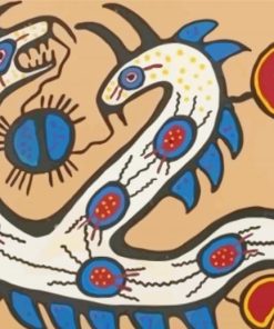 Sacred Snake Of Good And Evil By Norval Morrisseau Paint By Numbers