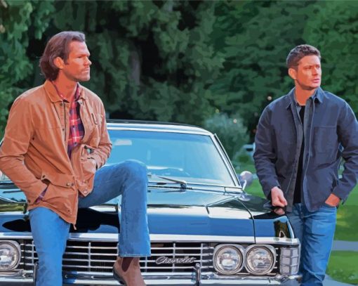 Sam And Dean Winchester Movie Characters Paint By Numbers