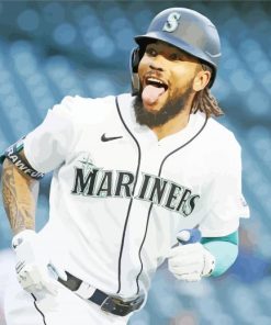 Seattle Mariners Baseball Player Paint By Numbers