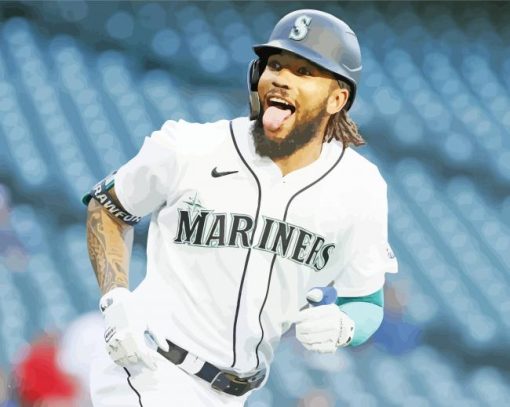 Seattle Mariners Baseball Player Paint By Numbers