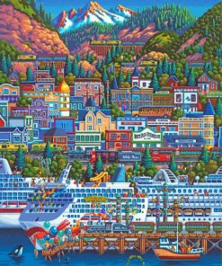 Skagway City Art Paint By Numbers