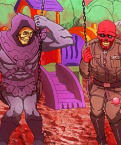 Skeletor And Red Skull Paint By Numbers