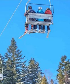 Ski Chair Lift Paint By Numbers