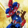 Spider Man And Captain America Heroes Paint By Numbers