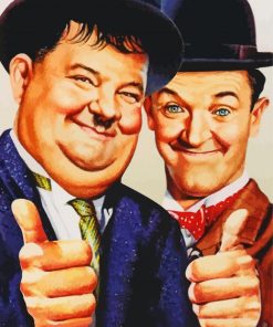 Stan And Ollie Caricature Paint By Numbers