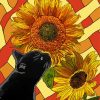 Sunflowers And Cat Paint By Numbers