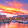 Sunset In Tasmania Harbor Paint By Number