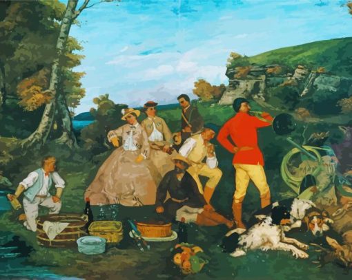 The Hunt Breakfast Gustavo Courbet Paint By Numbers