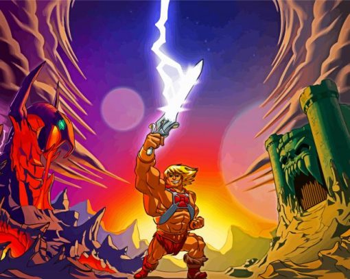 The Powerful He Man Paint By Numbers