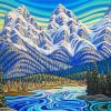 Three Sisters Mountains Art Paint By Numbers