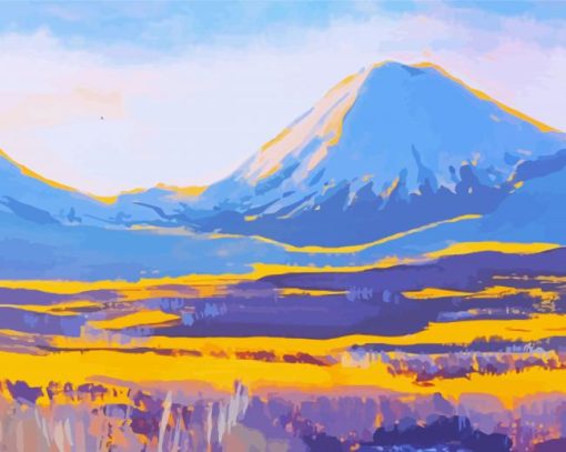 Tongariro National Park New Zealand Art Paint By Number