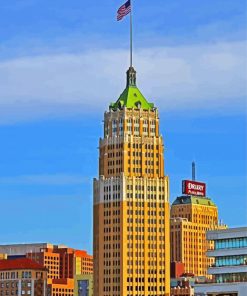 Tower Life Building In San Antonio Paint By Numbers