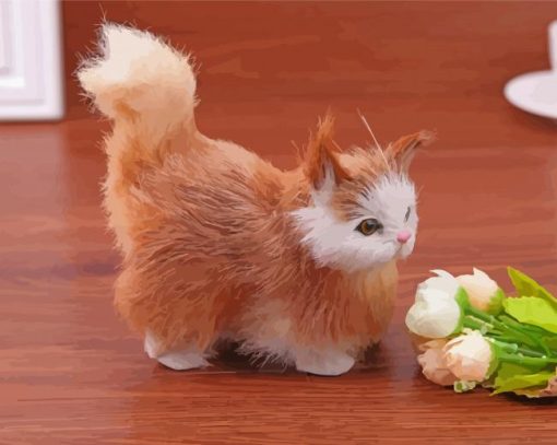 Toy Cats With Flowers Paint By Numbers