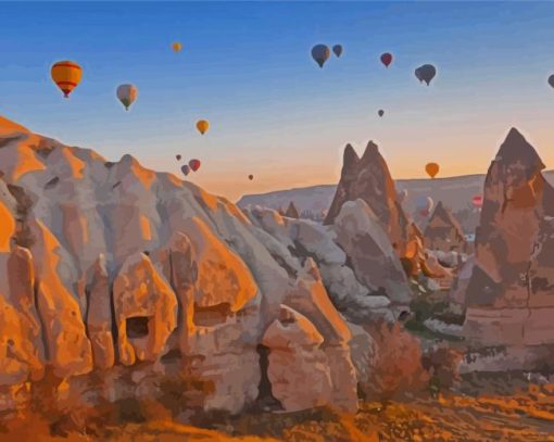 Turkey Air Balloons Paint By Numbers