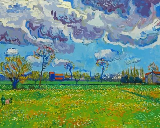 Van Gogh Landscape Under A Stormy Sky Paint By Numbers