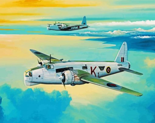 Vickers Wellington Planes Paint By Numbers