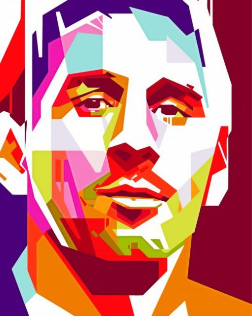 WPAP Messi Paint By Numbers