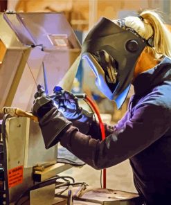 Welder Lady Paint By Numbers