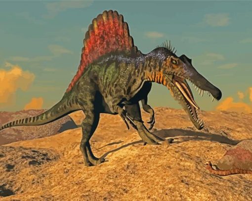 Wild Spinosaurus Dinosaur Paint By Numbers