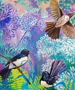 Willie Wagtail Birds Paint By Numbers