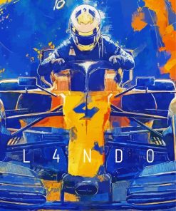 Abstract Lando Norris F1 Car Art Paint By Numbers