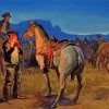 Aesthetic Cowboys In Arizona Art Illustration Paint By Numbers