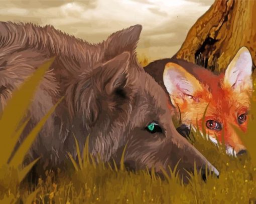 Aesthetic Fox And Wolf Animals Paint By Numbers