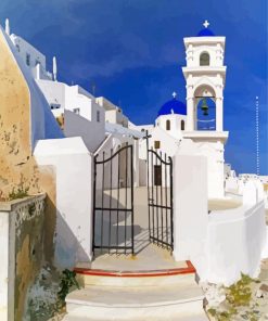 Aesthetic Thera Santorini Church Of Resurrection Of The Lord Paint By Numbers